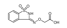 {[(1,1-二氧基-1,2-苯并异噻唑-3-基)氨基]氧基}乙酸结构式