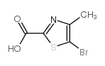 5-溴-4-甲基-2-噻唑羧酸结构式