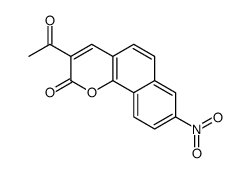 3-acetyl-8-nitrobenzo[h]chromen-2-one Structure