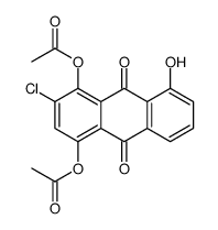 (4-acetyloxy-3-chloro-5-hydroxy-9,10-dioxoanthracen-1-yl) acetate结构式