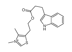 2-(3,4-dimethylthiazolium)ethyl indole-3-propionate结构式