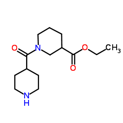 1-(PIPERIDINE-4-CARBONYL)-PIPERIDINE-3-CARBOXYLIC ACID ETHYL ESTER Structure