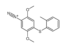 2,5-dimethoxy-4-(2-methylphenyl)sulfanylbenzenediazonium Structure