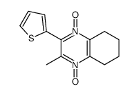 3-methyl-4-oxido-2-thiophen-2-yl-5,6,7,8-tetrahydroquinoxalin-1-ium 1-oxide结构式