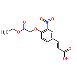 (2E)-3-[4-(2-Ethoxy-2-oxoethoxy)-3-nitrophenyl]acrylic acid Structure