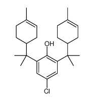 4-chloro-2,6-bis[2-(4-methylcyclohex-3-en-1-yl)propan-2-yl]phenol结构式