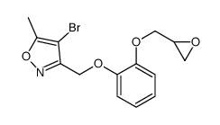 4-bromo-5-methyl-3-[[2-(oxiran-2-ylmethoxy)phenoxy]methyl]-1,2-oxazole结构式