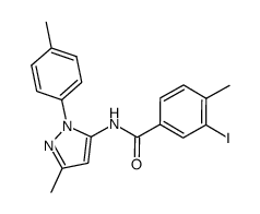 3-iodo-4-methyl-N-[5-methyl-2-(p-tolyl)-2H-pyrazol-3-yl]benzamide Structure