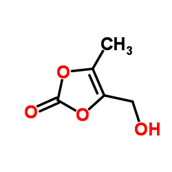 4-(羟甲基)-5-甲基-[1,3]二氧杂环戊烯-2-酮结构式