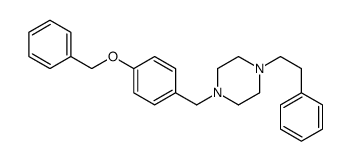 1-(2-phenylethyl)-4-[(4-phenylmethoxyphenyl)methyl]piperazine结构式