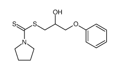 (2-hydroxy-3-phenoxypropyl) pyrrolidine-1-carbodithioate Structure