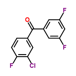 (3-Chloro-4-fluorophenyl)(3,5-difluorophenyl)methanone Structure