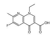 1-ethyl-6-fluoro-1,4-dihydro-7-methyl-4-oxo-1,8-naphthyridine-3-carboxylic acid结构式