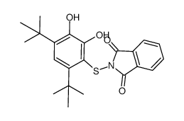2-(4,6-di-tert-butyl-2,3-dihydroxyphenylthio)isoindoline-1,3-dione Structure