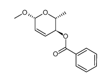 Methyl 4-O-benzoyl-2,3,6-trideoxy-β-D-erythro-hex-2-enopyranoside结构式