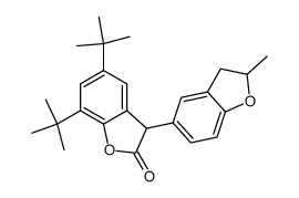 5,7-di-tert-butyl-3-(2-methyl-dihydrobenzofuran-5-yl)benzofuran-2-one结构式