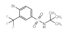 4-溴-N-叔丁基-3-(三氟甲基)苯磺酰胺结构式