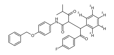 2-[2-(4-fluorophenyl)-2-oxo-1-(2,3,4,5,6-pentadeuteriophenyl)ethyl]-4-methyl-3-oxo-N-(4-phenylmethoxyphenyl)pentanamide Structure