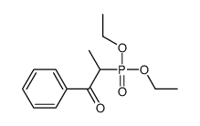 2-diethoxyphosphoryl-1-phenylpropan-1-one Structure