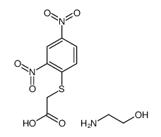 ((2,4-Dinitrophenyl)thio)acetic acid 2-aminoethanol (1:1) structure