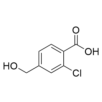 2-氯-4-(羟甲基)苯甲酸结构式
