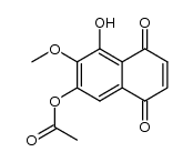 4-hydroxy-3-methoxy-5,8-dioxo-5,8-dihydronaphthalen-2-yl acetate结构式