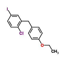 1-氯-2-(4-乙氧基苄基)-4-碘代苯结构式