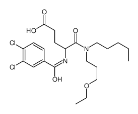 4-[(3,4-dichlorobenzoyl)amino]-5-[3-ethoxypropyl(pentyl)amino]-5-oxopentanoic acid结构式