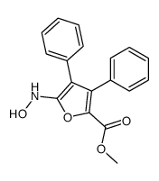 methyl 3,4-diphenyl-5-hydroxylamino-2-furaoate结构式