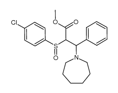 methyl 2-(p-chlorophenylsulphinyl)-3-hexanethyleneimino-3-phenylpropanoate结构式