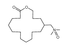 12-(N,N-Dimethylaminomethyl)-15-pentadecanolid-N-oxide Structure
