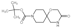叔丁基 3-氧代-1-氧杂-4,9-二氮杂螺[5.5]十一烷-9-甲酸酯结构式