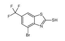 4-溴-2-疏基-6-(三氟甲基)苯并噻唑结构式