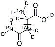 L-天冬酰胺-15N2,D8 单氘化合物结构式