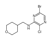 6-溴-3-氯-n-((四氢-2H-吡喃-4-基)甲基)吡嗪-2-胺结构式
