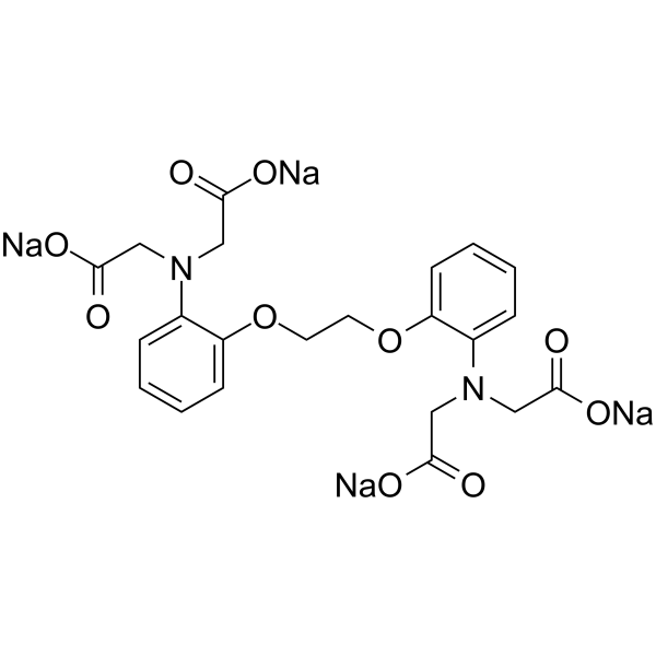 1,2-双(2-氨基苯氧基)乙烷-N,N,N',N'-四乙酸四钠盐结构式