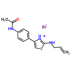 N-(4-(4-(PROP-2-ENYLAMINO)-3,5-THIAZOLYL)PHENYL)ETHANAMIDE, BROMIDE structure