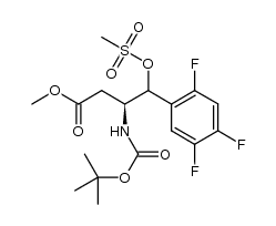 (S)-methyl 3-(tert-butoxycarbonylamino)-4-(trifluoromethanesulfonate)-4-(2,4,5-trifluorophenyl)-n-butyrate Structure