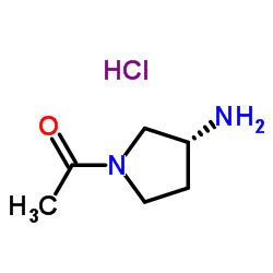R-1-乙酰基-3-氨基吡咯烷盐酸盐结构式