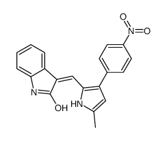 (Z)-3-((5-methyl-3-(4-nitrophenyl)-1H-pyrrol-2-yl)methylene)indolin-2-one结构式