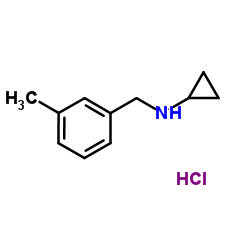 N-(3-Methylbenzyl)cyclopropanamine hydrochloride (1:1) Structure