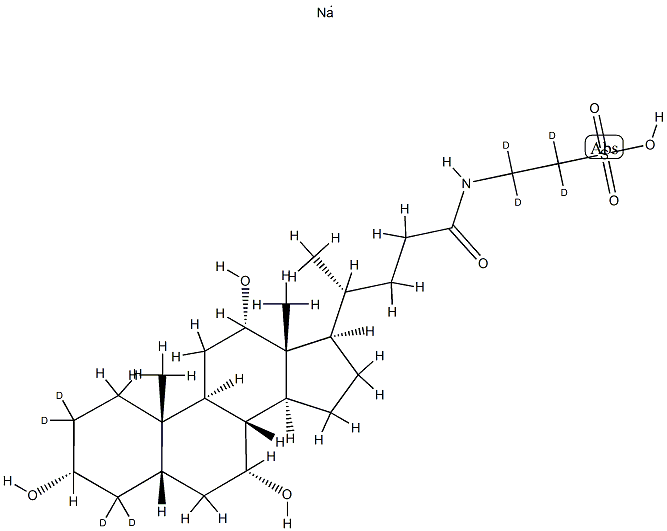 Taurocholic Acid-d8 Sodium Salt Structure
