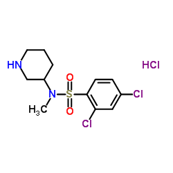 2,4-Dichloro-N-Methyl-N-piperidin-3-yl-benzenesulfonamide hydrochloride结构式