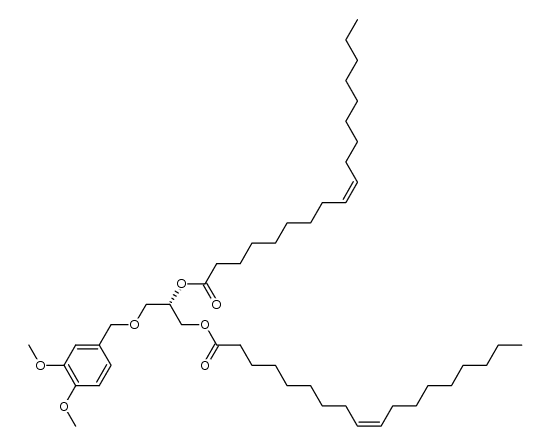 (S)-3-(3,4-Dimethoxybenzyloxy)propane-1,2-diyl Dioleate结构式