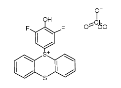 5-(4-hydroxy-3,5-di-fluorophenyl)thianthreniumyl perchlorate Structure