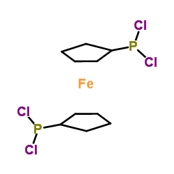 1,1'-bis(dichlorophosphino)ferrocene structure