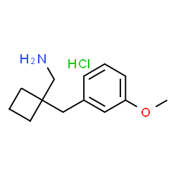 1-[(3-Methoxyphenyl)methyl]cyclobutylmethanamine hydrochloride structure