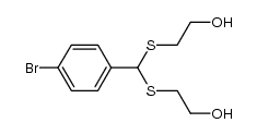 2,2'-(((4-bromophenyl)methylene)bis(sulfanediyl))diethanol结构式