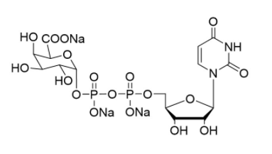 Uridine diphosphate galuronic acid trisodium Structure
