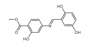 (E)-methyl 4-((2,5-dihydroxybenzylidene)amino)-2-hydroxybenzoate Structure